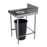 Simply Stainless  SS05.SH.7.0600  Sink Bench with Scrape Hole Simply Stainless  SS05.SH.7.0600  Sink Bench with Scrape Hole