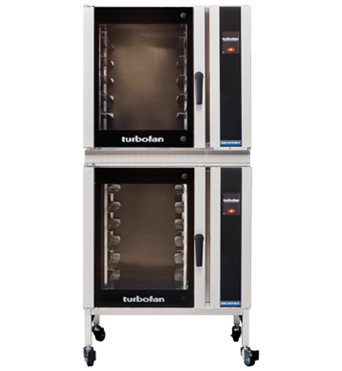 Turbofan E35T6-30/2 - Full Size Electric Convection Oven Touch Screen Control with Adjustable Feet Base Stand Double Stacked