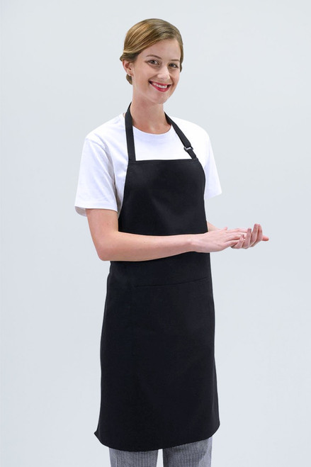 Bib Apron - 70 x 86cm - No Pocket - Black