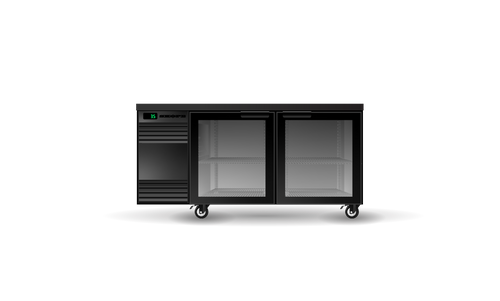 Skope CL.2.SSW BackBar 2 Solid Swing Door CounterLine Fridge - White - Special Order