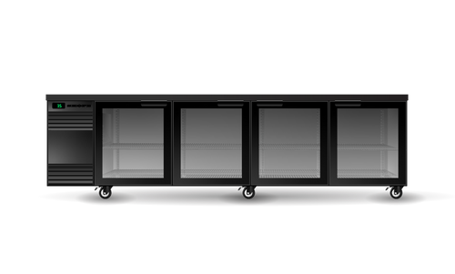 Skope CL.4.SSW BackBar 4 Solid Swing Door CounterLine Fridge - Stainless Steel - Special Order