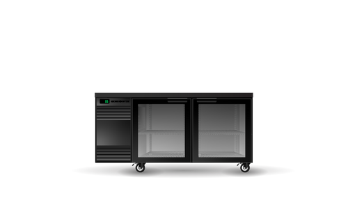 Skope SL.2.GSW.Tr BackBar 2 Glass Swing Door SlimLine Fridge - Tropical Remote - Stainless Steel - Special Order