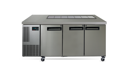 PG400Prep Pegasus 3 Solid Door 1/1 Preparation GN Fridge- Black