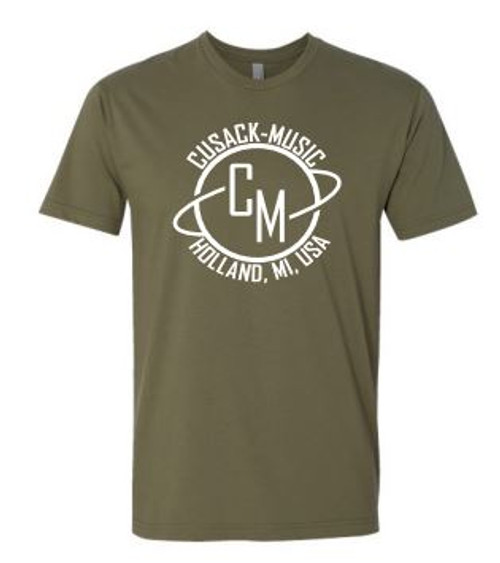 Cusack Music Logo Tee Shirt - Military Green