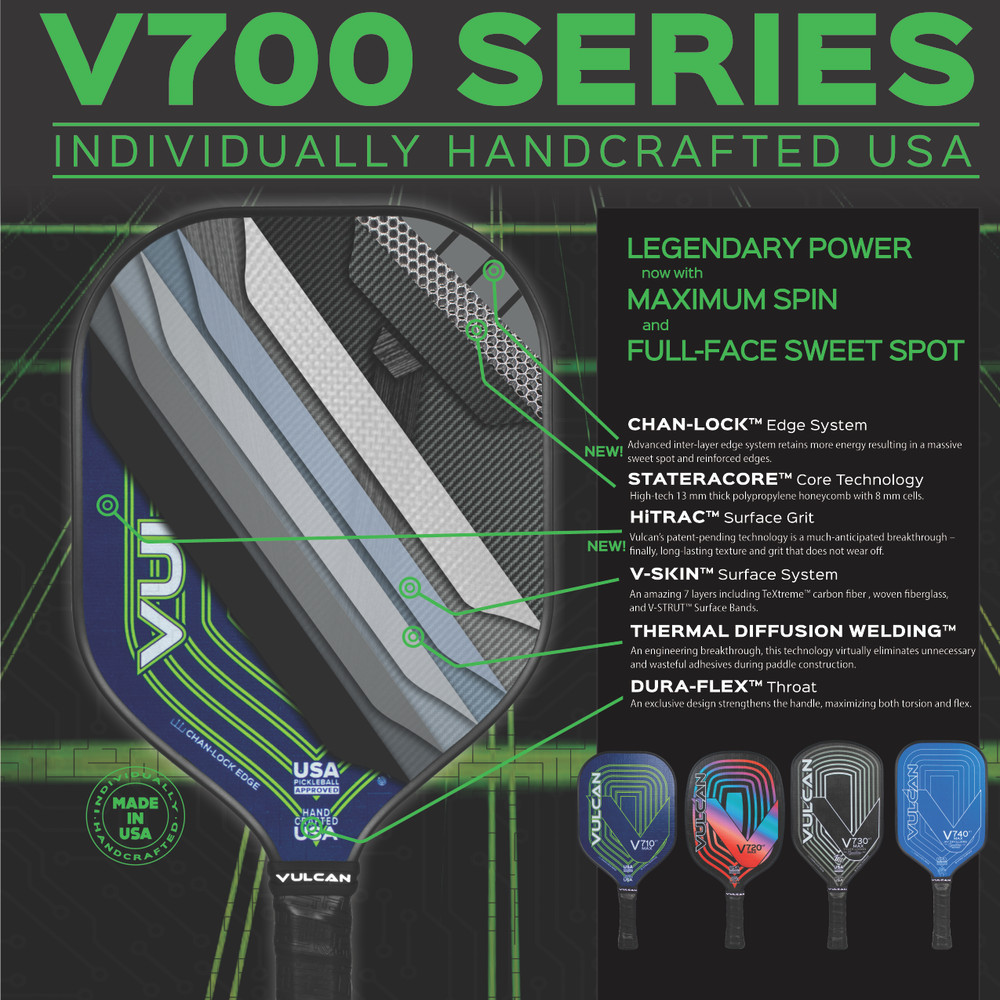 Vulcan V710 MAX Pickleball Paddle | Fast, Free Shipping!