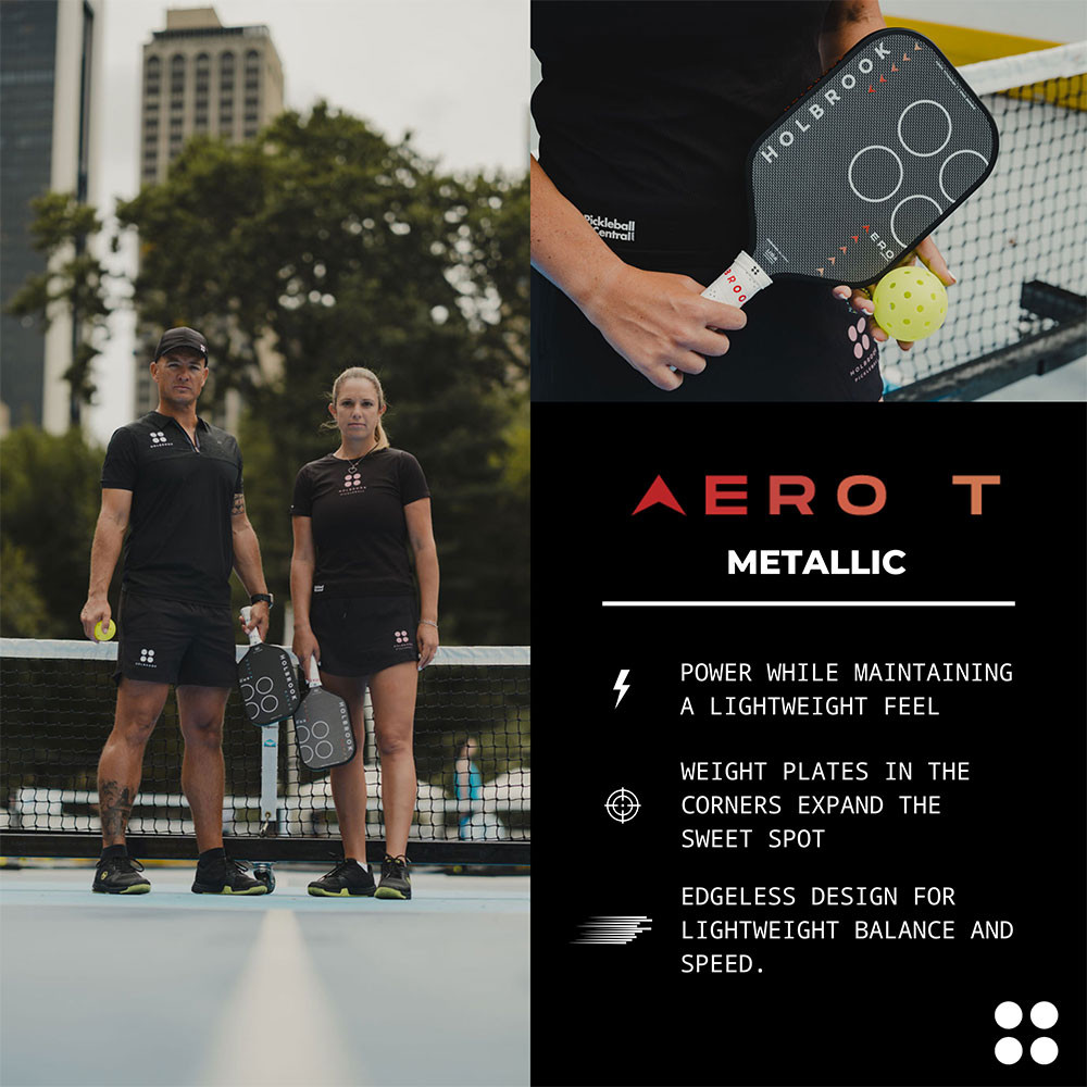 Holbrook Aero T Metallic 16mm Metallic Weave Pickleball Paddle