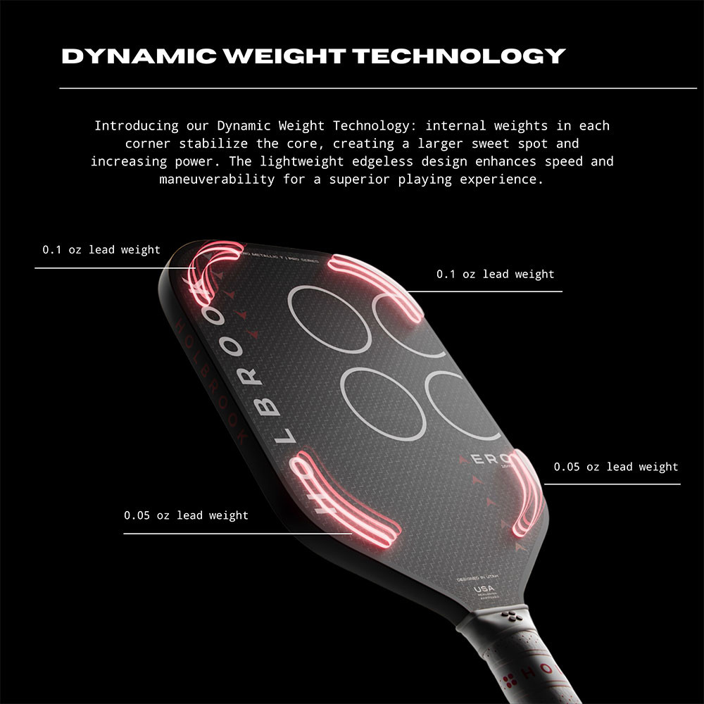 Holbrook Aero T Metallic 16mm Metallic Weave Pickleball Paddle