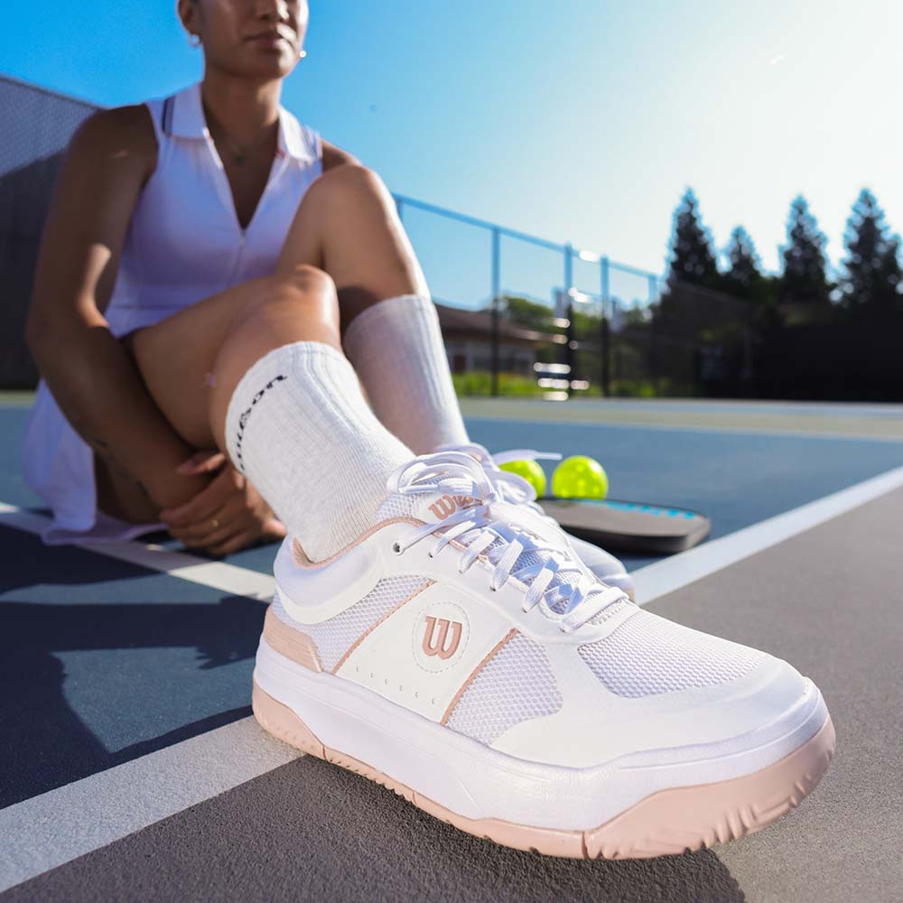 Wilson Pickle Pro White/White/Cameo Rose Women's Pickleball Shoe