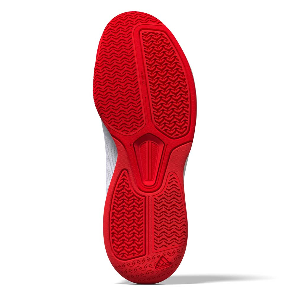 adidas White/Silver/Red Courtflash Men's Pickleball Shoe | Fast