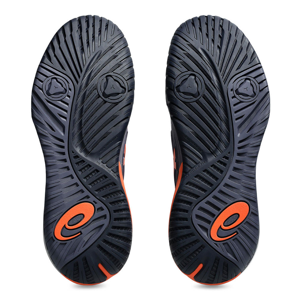 NEW ASICS men\'s gel-resolution x shoes in greyish purple/nova orange ASICS Men main image 4