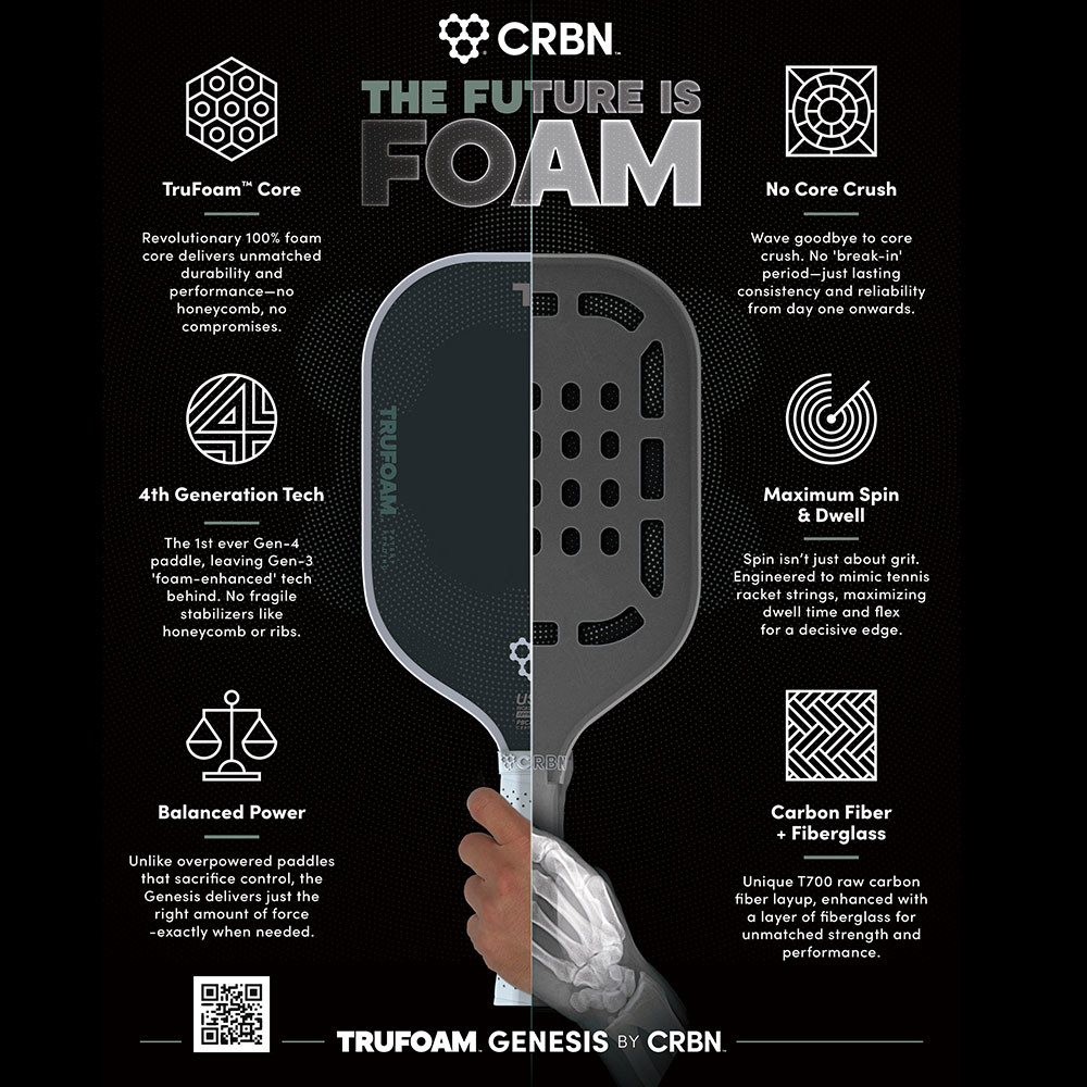 CRBN 3 TruFoam Genesis Pickleball Paddle | Pickleball Central