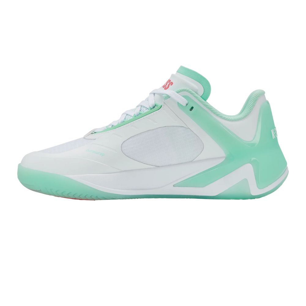 K-Swiss K-Frame Pickleball Shoe - Women's - White/Neon Mint/Hot
