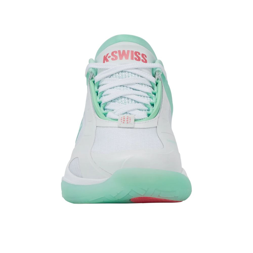 K-Swiss K-Frame Pickleball Shoe - Women's - White/Neon Mint/Hot