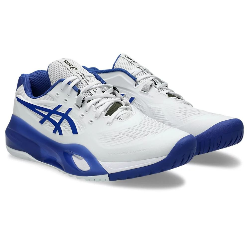 シューズ(男性用) asics GEL-RESOLUTION X 27cm ASICS Gel-Resolution X Court Shoe - Men's - White/Dark Cobalt