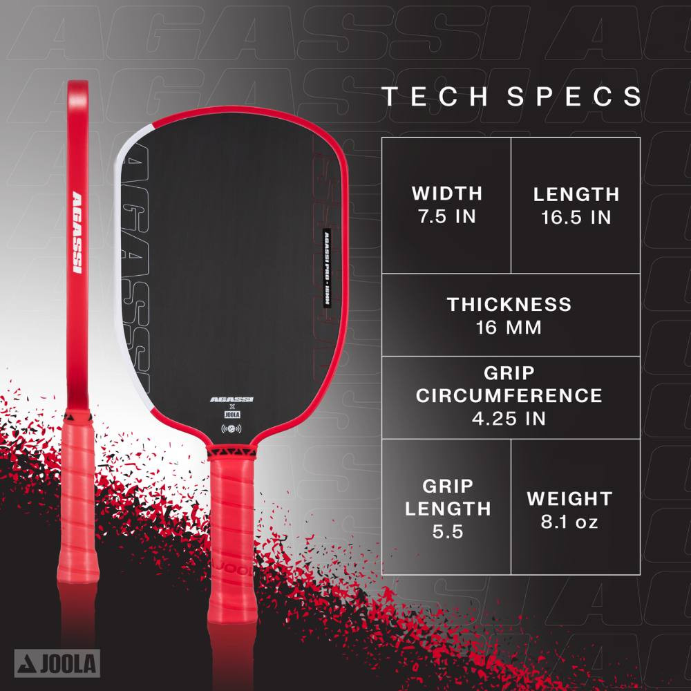 JOOLA Andre Agassi Pro 16mm Pickleball Paddle