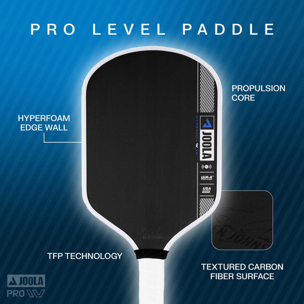 Vợt Pickleball Joola Ben Johns Hyperion 3S 16mm Paddle Màu Đen/Xanh