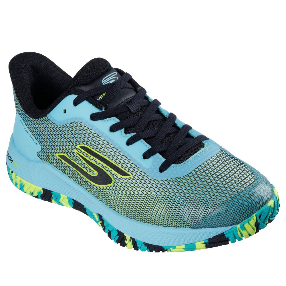 Skechers Viper Court Pro 2.0 Aqua/Multicolor Men's Shoe | Fast