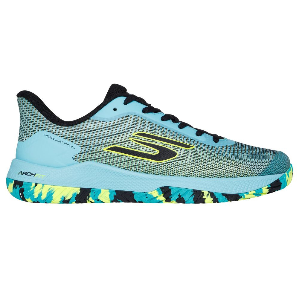 Skechers Viper Court Pro 2.0 Aqua/Multicolor Men's Shoe | Fast