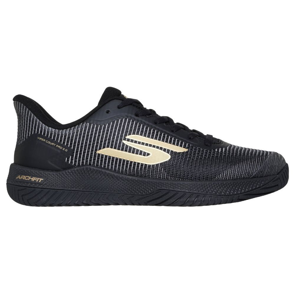 Skechers Viper Court Pro 2.0 Black/Gold Men's Shoe | Fast, Free