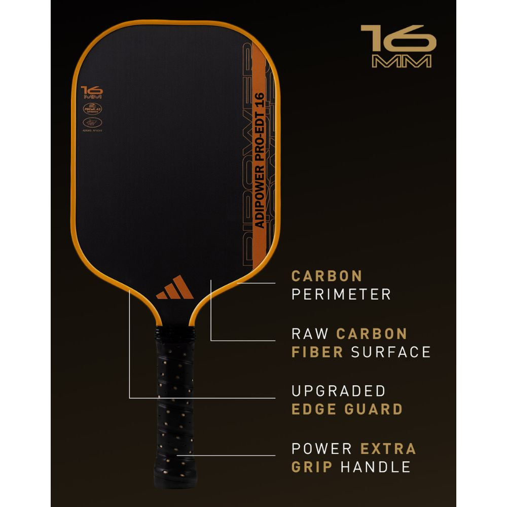 adidas ADIPOWER PRO Edition ATTK 16mm Pickleball Paddle
