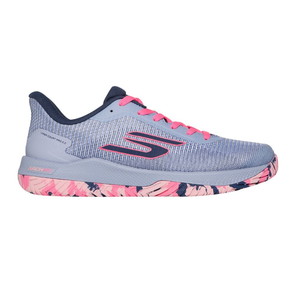 Skechers Viper Court Pro 2.0 Gray/Lavender Women's Shoe | Fast