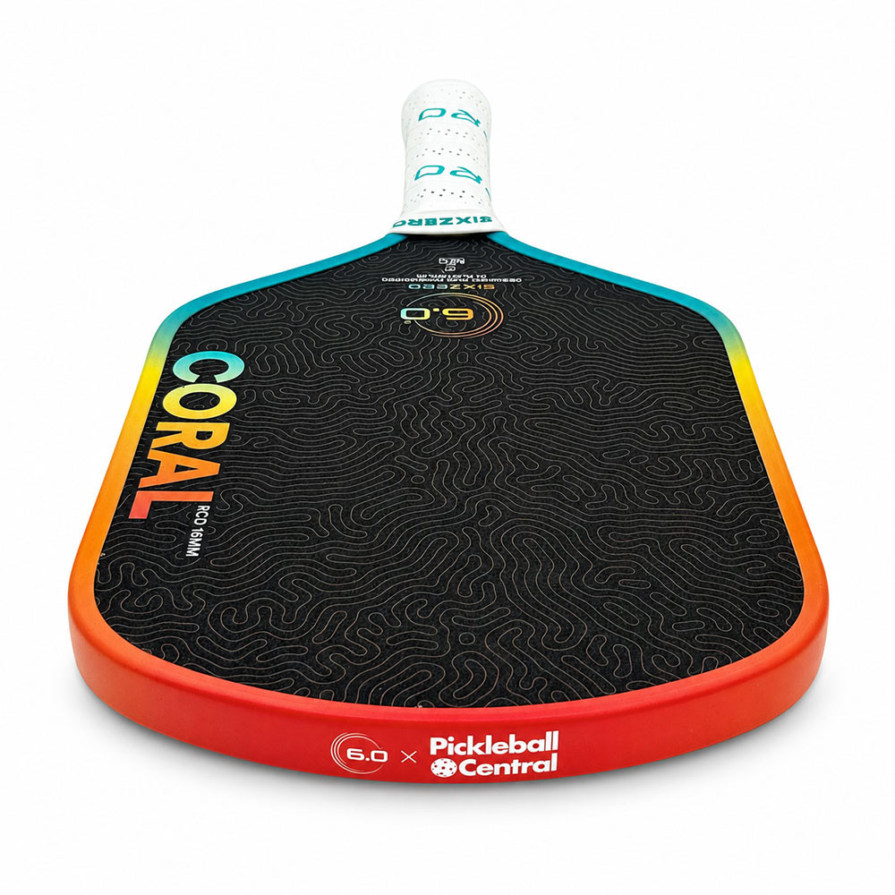 Six Zero Coral 16mm Hybrid Foam Core Pickleball Paddle