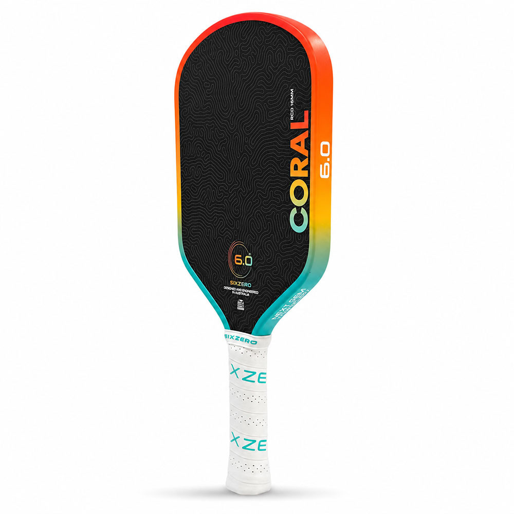 Six Zero Coral 16mm Hybrid Pickleball Paddle