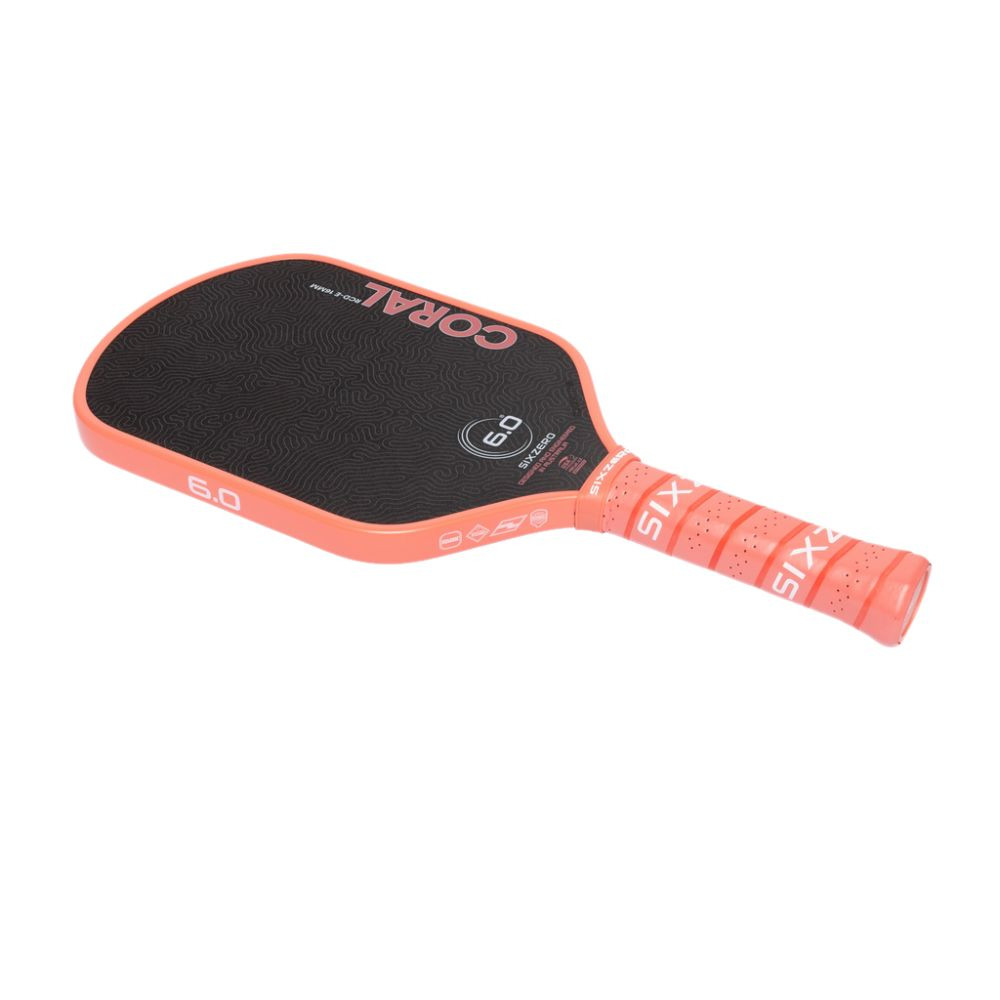 Six Zero Coral 16mm Elongated Pickleball Paddle