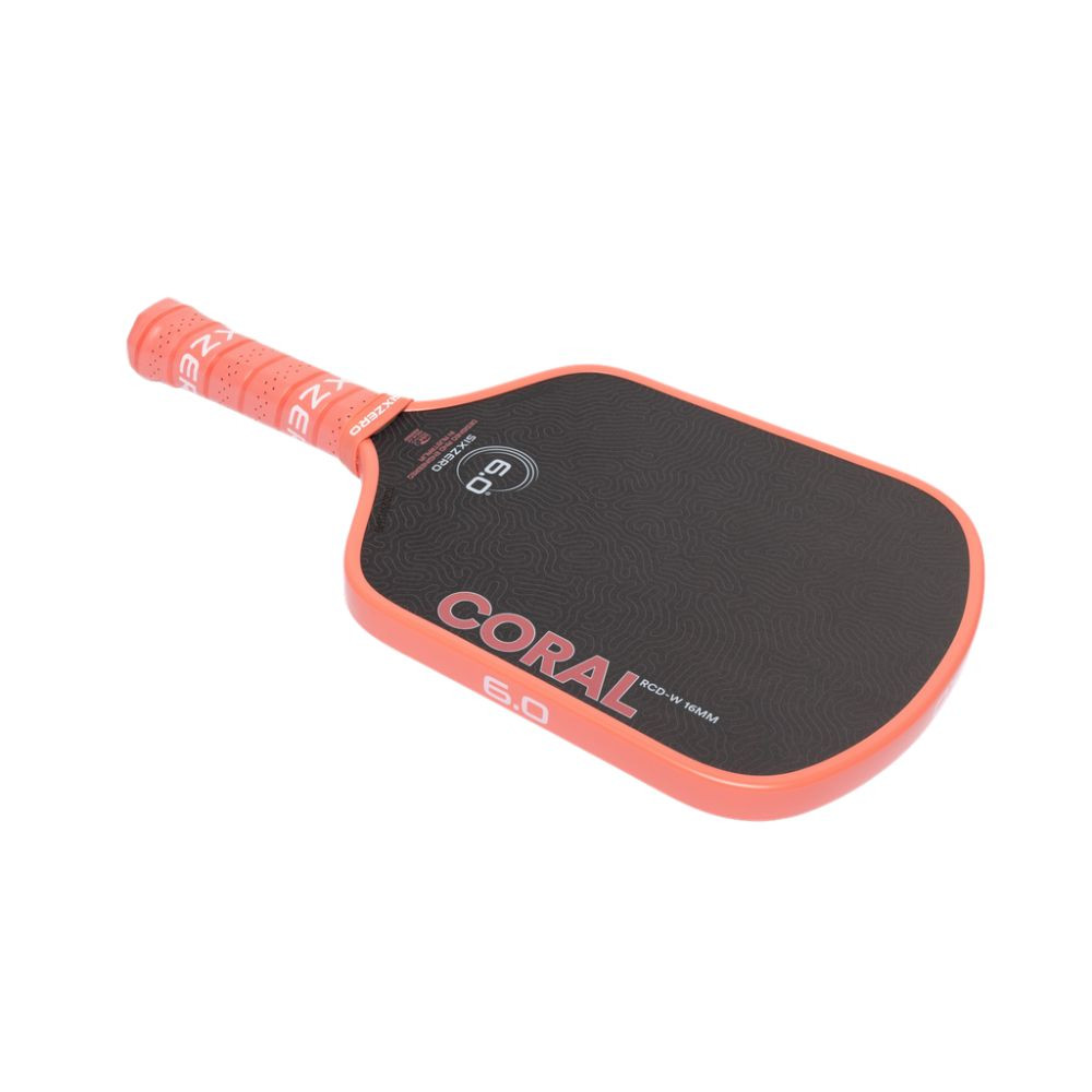 Six Zero Coral 16mm Widebody Pickleball Paddle