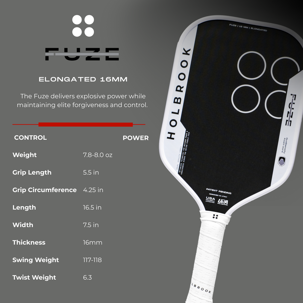 ボクシング picopico Holbrook Fuze Elongated 16mm Pickleball Paddle