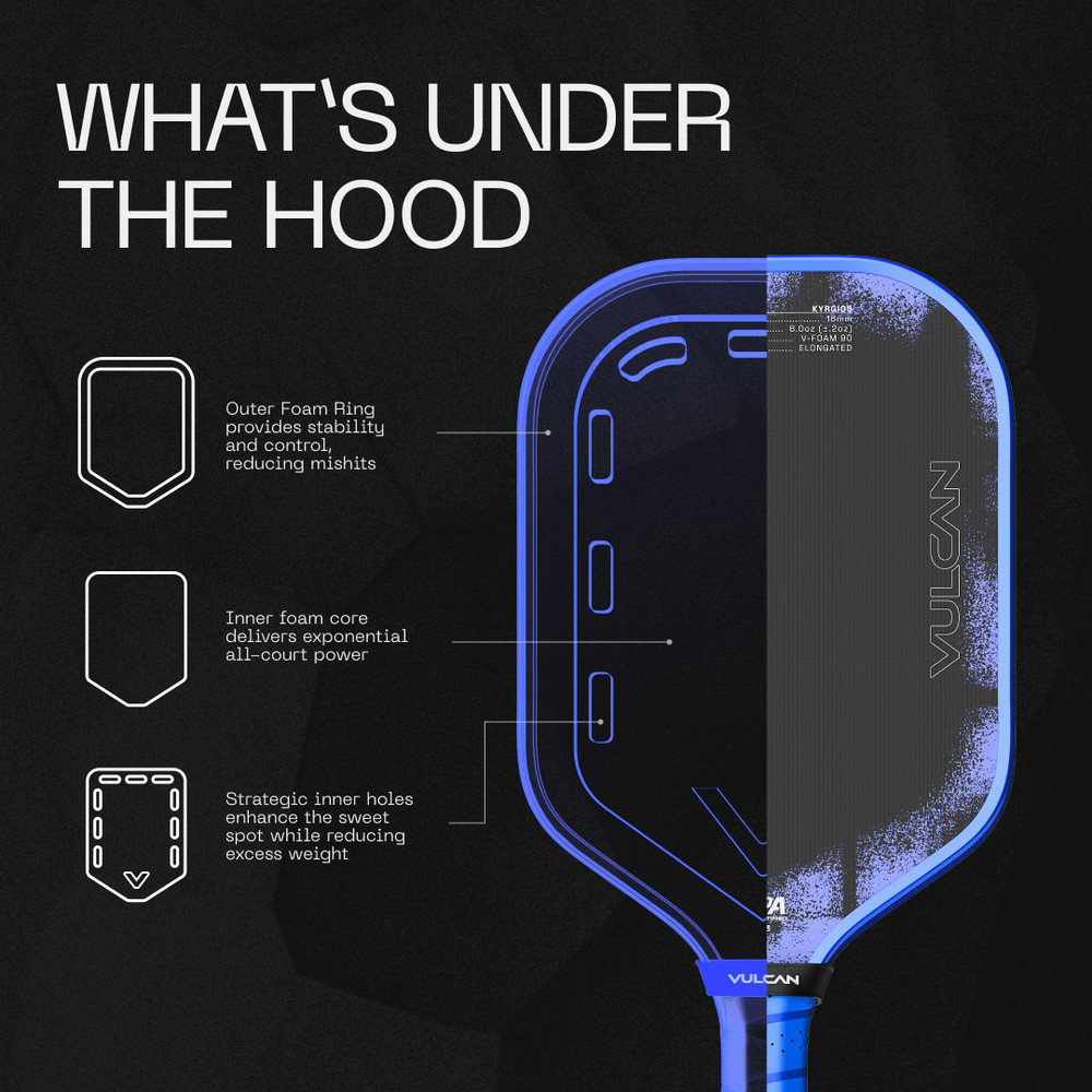 Vulcan CHPT 01 Kyrgios Elongated Pickleball Paddle
