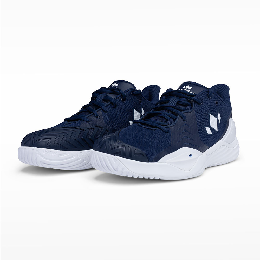 Diadem Court Burst Wide Court Shoe - Unisex - Navy/White