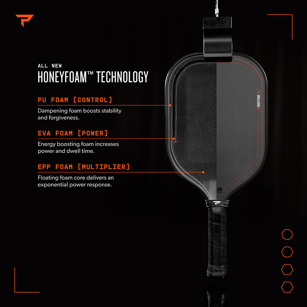 Paddletek HoneyFoam TKO-X 16mm Pickleball Paddle