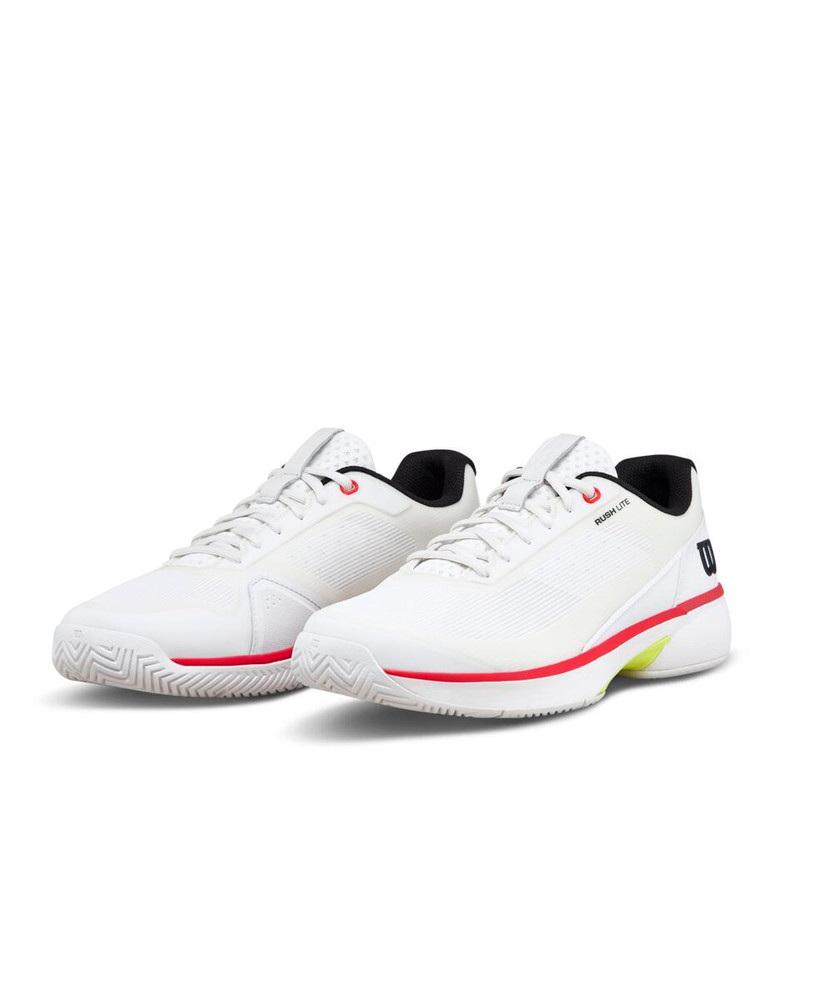 Wilson Rush Lite 5 Court Shoe - Men's - White/Black/Infared