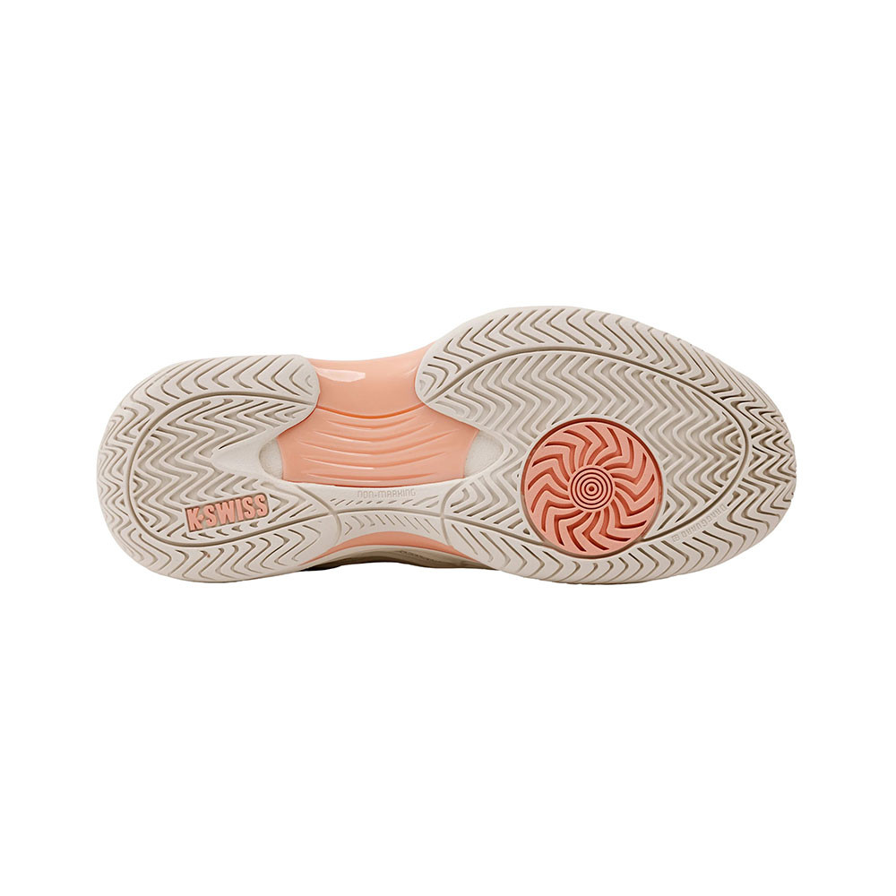 K-Swiss Hypercourt Express 3 Court Shoe - Women's - Egret/Peach