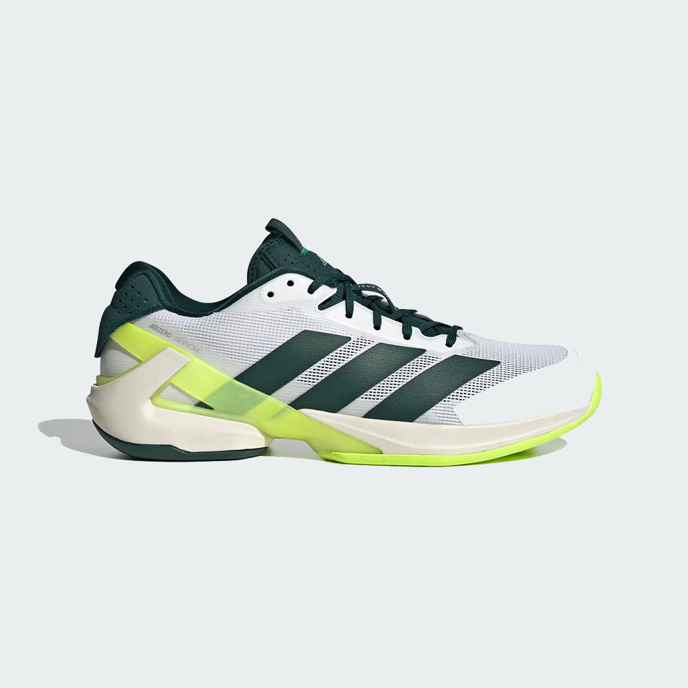 バスヒーター ホワイト・グリーン adidas adizero Ubersonic 5 Court Shoe - Men's - White/Ivy/Lucid