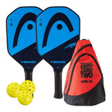 HEAD Extreme Elite Bundle with Sling Bag- includes two paddles, 3 outdoor balls and backpack.