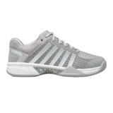 Women's Express Light Pickleball Shoe by K-Swiss shown in color Highrise/White. Available in sizes 5.5 to 11