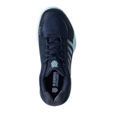 Top view of the K-Swiss Women's Express Light Shoe. Available in color option BlackIris/BlueGlow/White