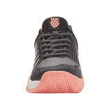 K-Swiss Express Light Pickleball Shoe - Women's in Asphalt / Steel Gray / Peach front view