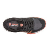 K-Swiss Express Light Pickleball Shoe - Women's in Asphalt / Steel Gray / Peach  top view