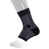 OS1st AF7 Ankle Bracing Sleeve is available in black, and in sizes small through double extra large. Features seven zones of graduated compression and flexible fit and anatomical design.