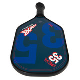 ProXR 35 Special 14 Composite Fiberglass Pickleball Paddle with the ProXR logo in the corner and large 3 and 5 printed in the center. Powerful fiberglass face and unique XR-23 angled handle add up to intense groundstrokes and put-aways.