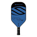 The Selkirk VANGUARD Hybrid 2.0 Omni Paddle is available in blue and black, or crimson and black color options, and in lightweight or midweight ranges.