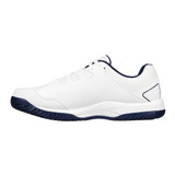 Inner side view of the Men's Viper Court Pickleball Shoe by Skechers in White/Navy