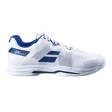 Babolat SFX 3 All Court Shoe shown in White/Navy