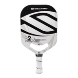 The Selkirk VANGUARD Power Air S2 Paddle is available in white, red or black accent color options and one weight. Features Air Dynamic Throat and Selkirk logo and model name across the paddle face.