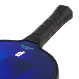 The Spectrum Graphite Pickleball Paddle is available in blue, purple, green or red and features a white Prince logo.