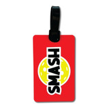 Pickleball luggage tag available in 6 designs including pickelballs, paddle, LOVE, dink, Smash, or Volley