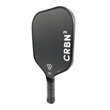 Alternate angle of the CRBN-2 Carbon Fiber Pickleball Paddle. Shown in color option white